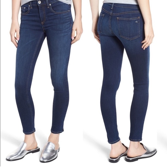 Rag & Bone Mid Rise Ankle Skinny Jeans in Bloo Moon Size 28